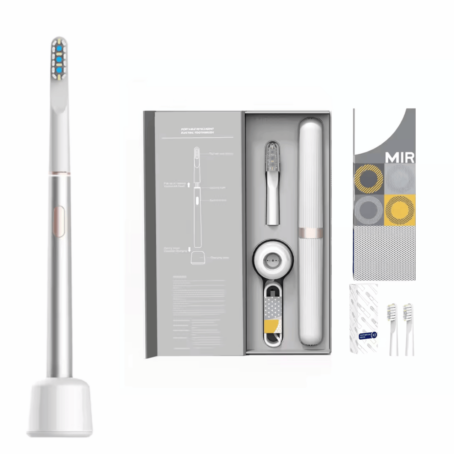 Zahnfee Schallzahnbürste mit 3 extra Bürstenköpfen