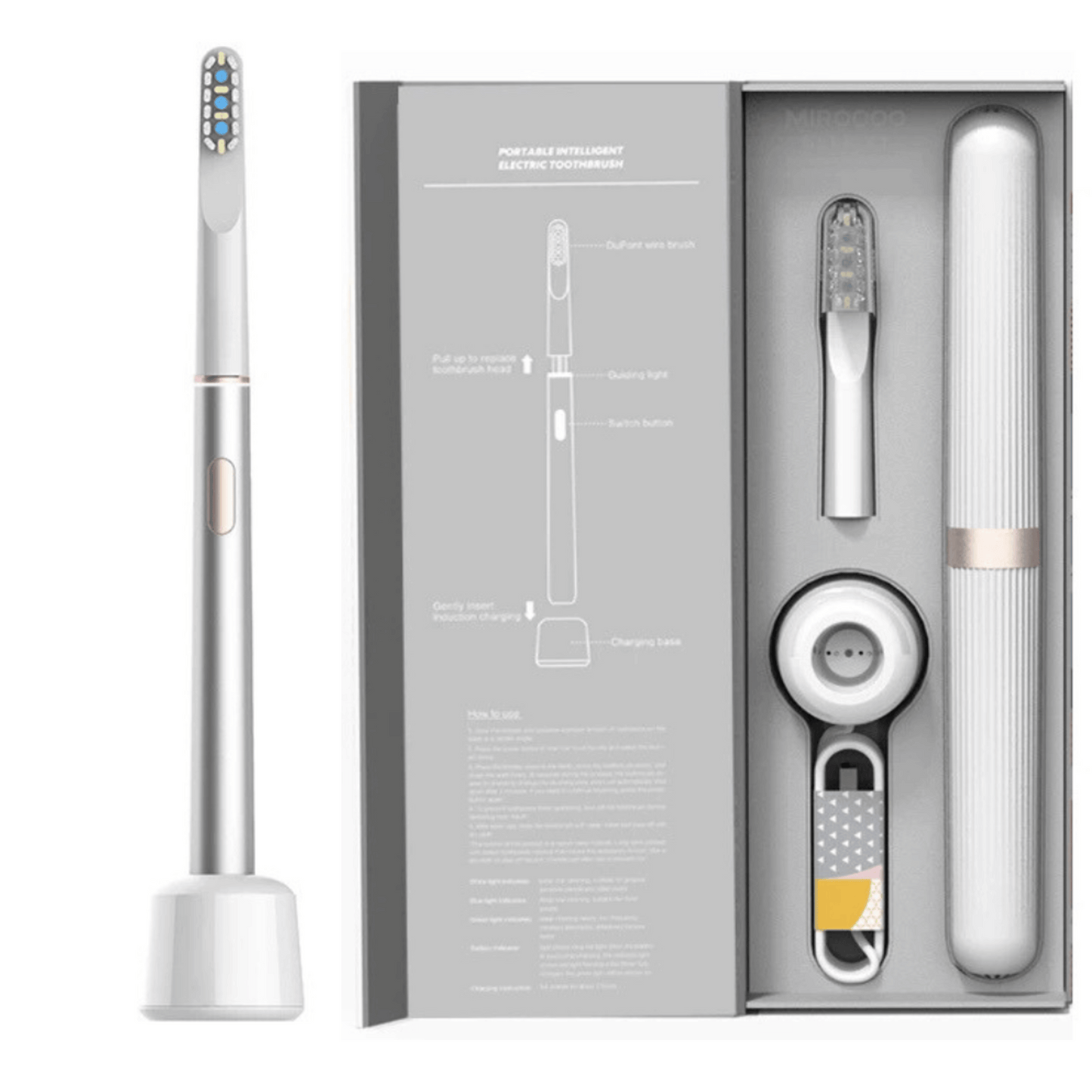 Zahnfee Schallzahnbürste mit 3 extra Bürstenköpfen