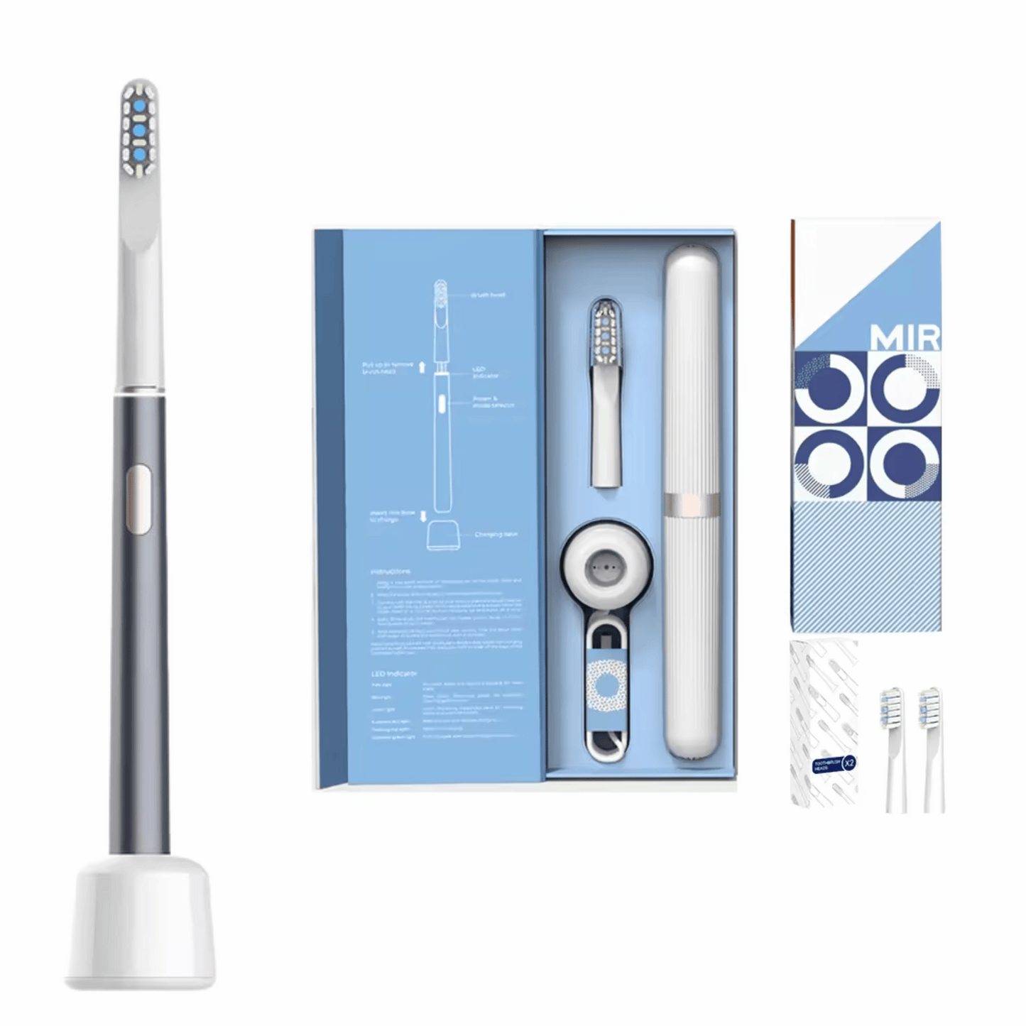 Zahnfee Schallzahnbürste mit 3 extra Bürstenköpfen