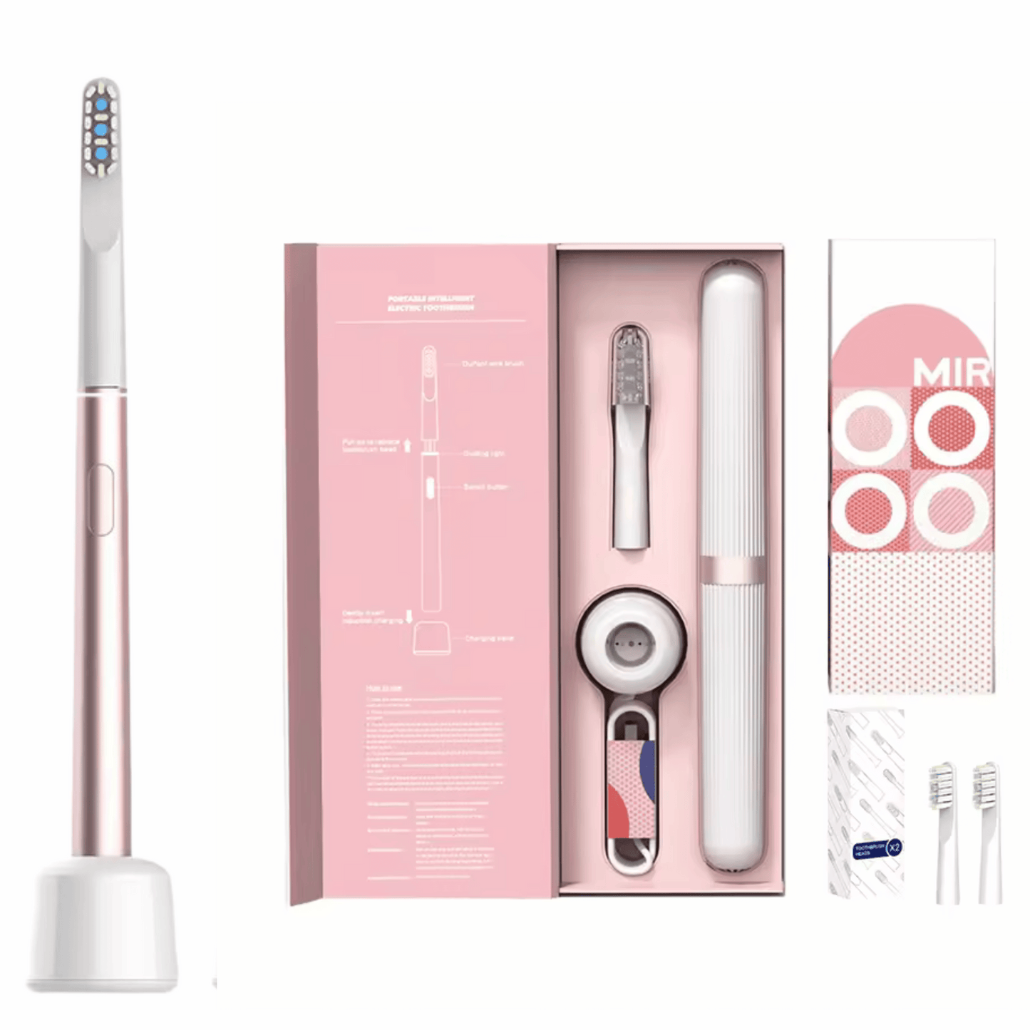 Zahnfee Schallzahnbürste mit 3 extra Bürstenköpfen